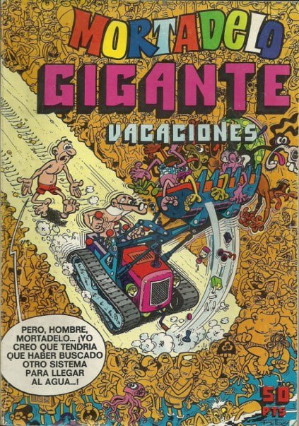 Portada ampliada de MORTADELO GIGANTE VACACIONES
