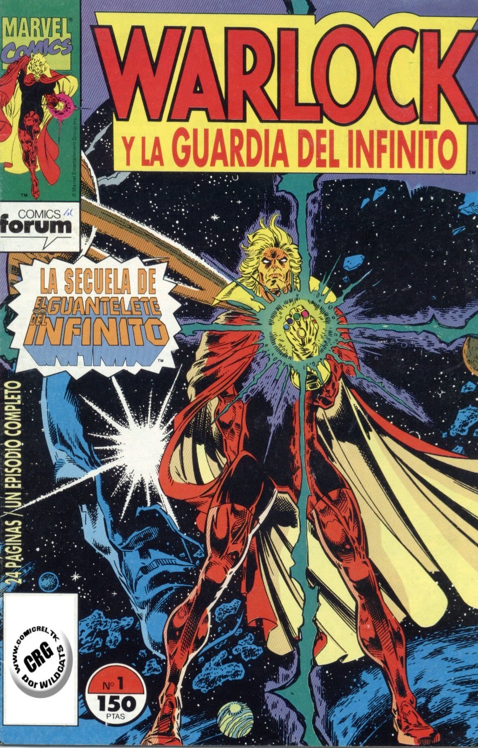 Portada ampliada de WARLOCK Y LA GUARDIA DEL INFINITO