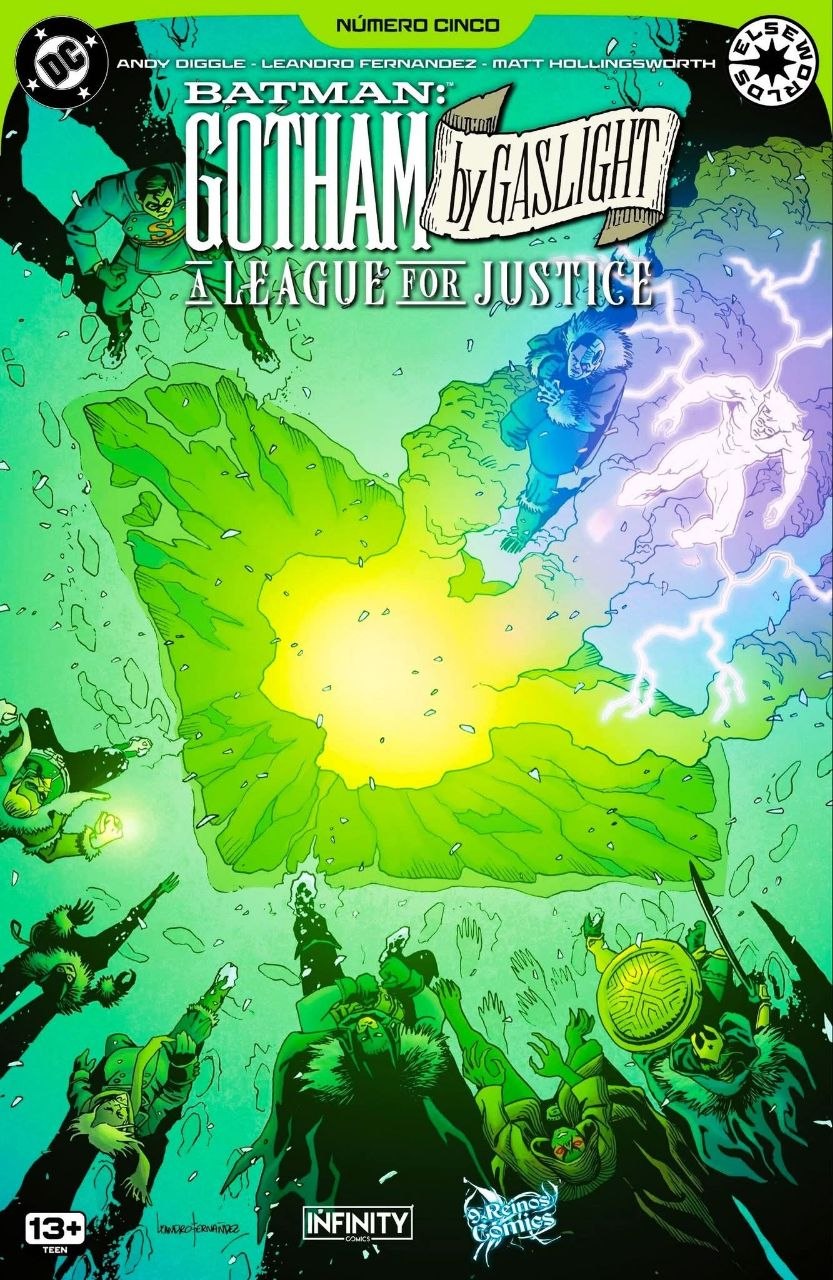 Portada ampliada de BATMAN: GOTHAM by GASLIGHT A LEAGUE FOR JUSTICE