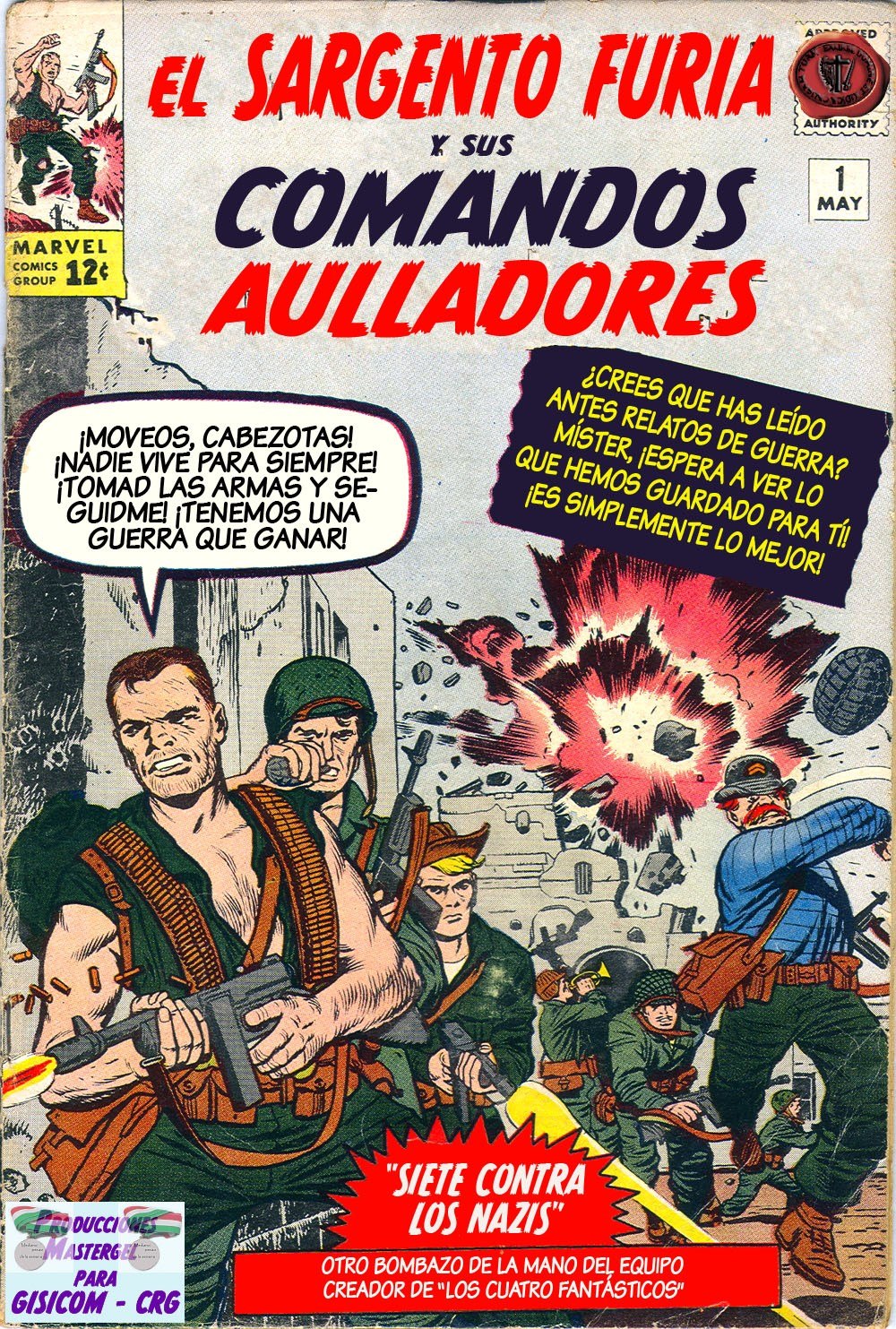 Portada ampliada de EL SARGENTO FURIA Y SUS COMANDOS AULLADORES