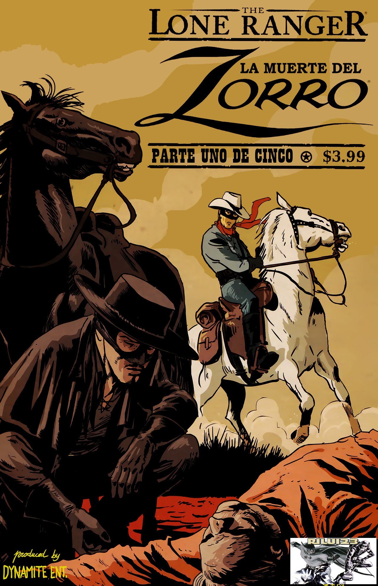 Portada ampliada de The Lone Ranger: La Muerte del Zorro