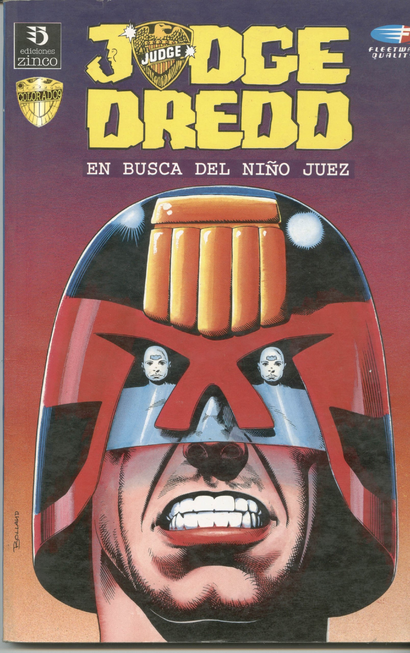 Portada ampliada de Judge Dredd en busca del niño juez