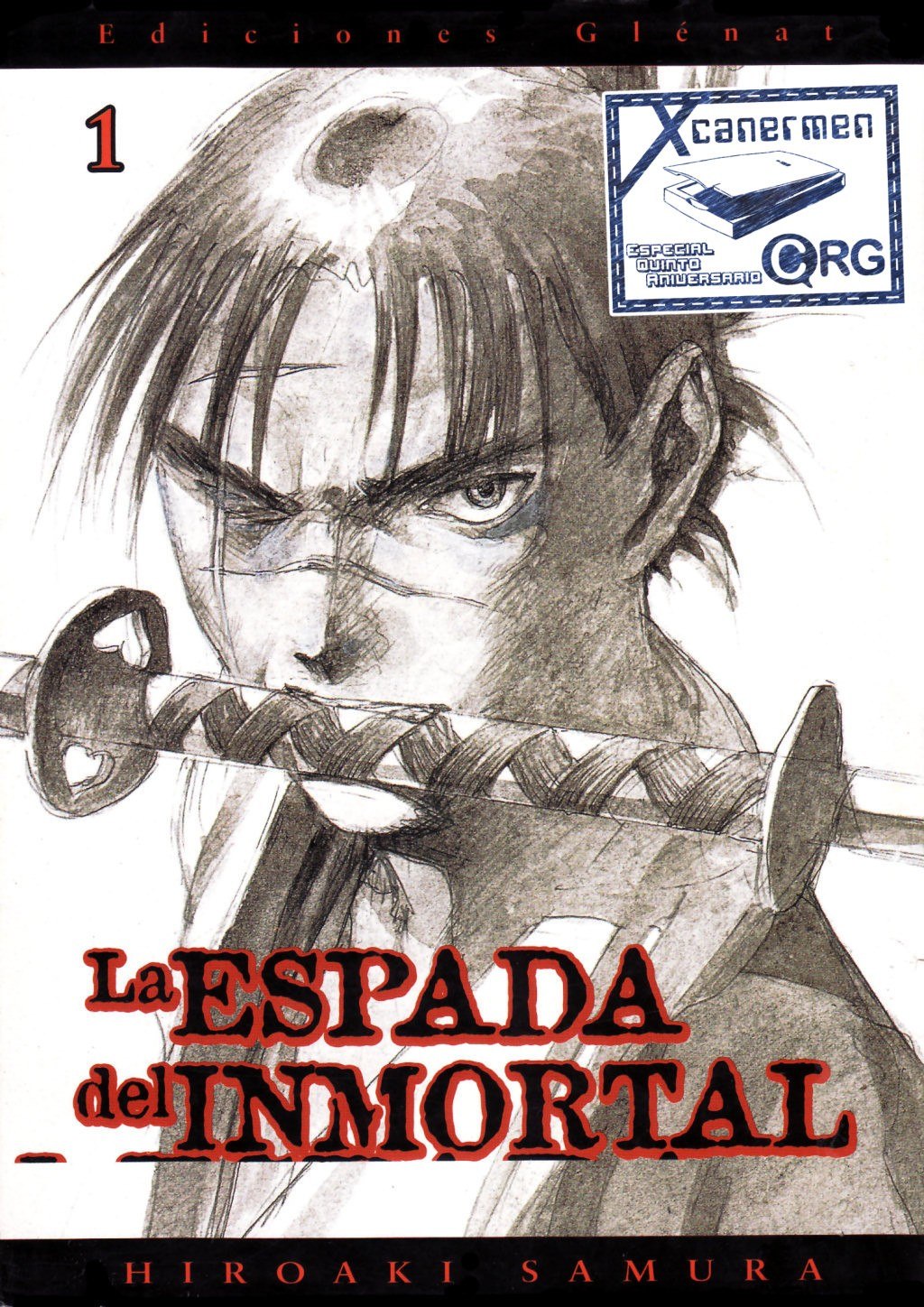 Portada ampliada de La espada del inmortal