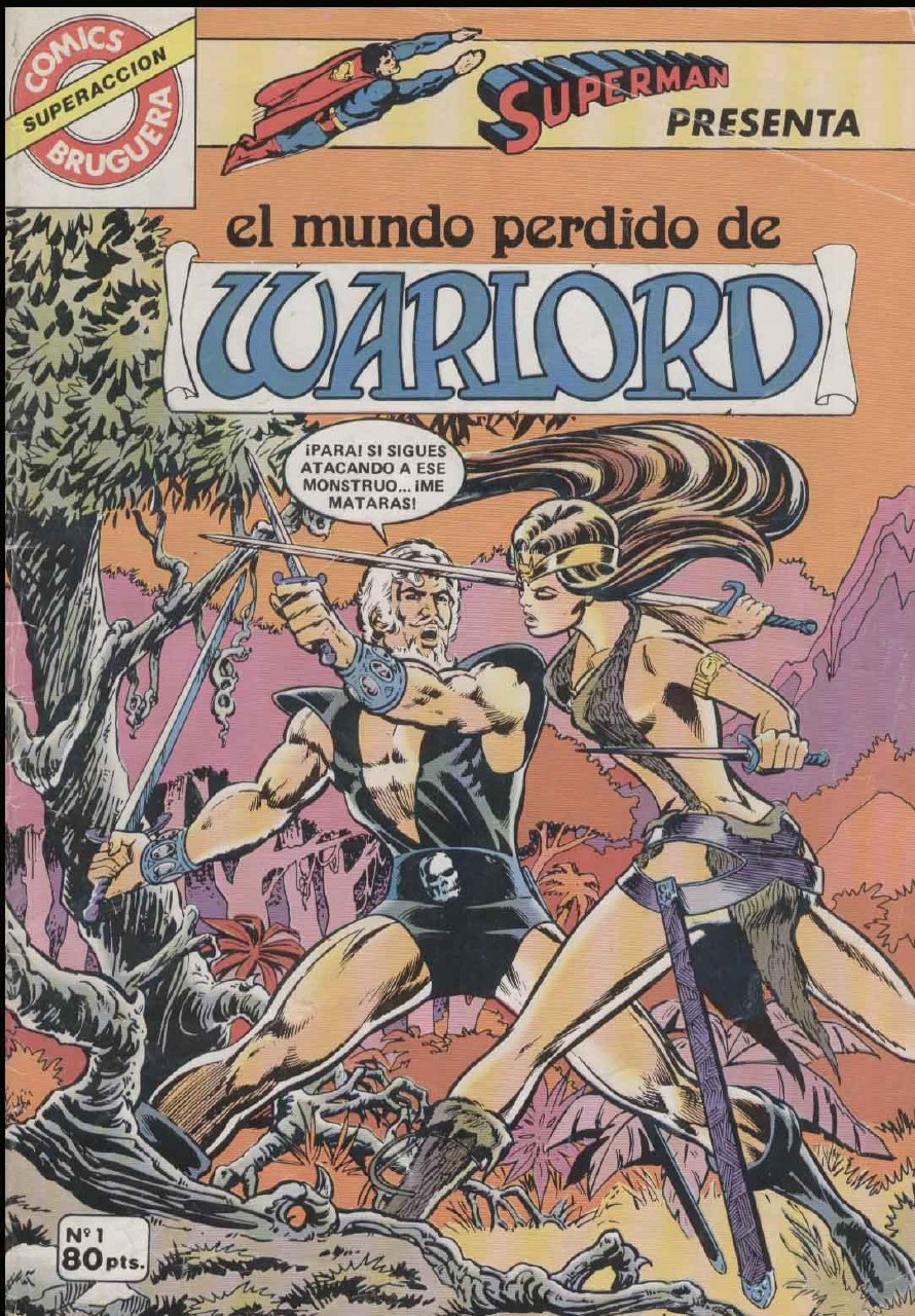 Portada ampliada de el mundo perdido de WARLORD