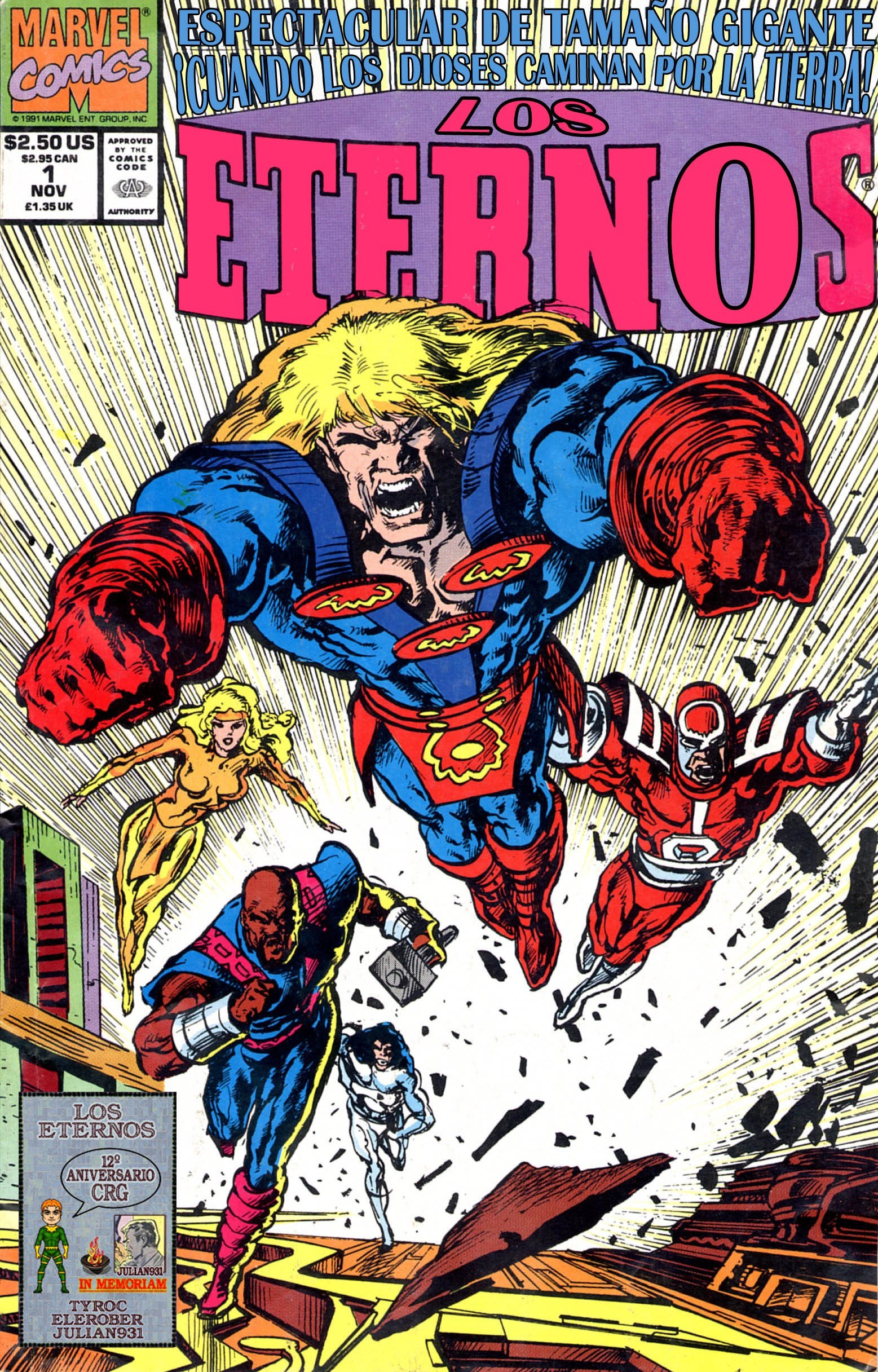 Portada ampliada de Los Eternos