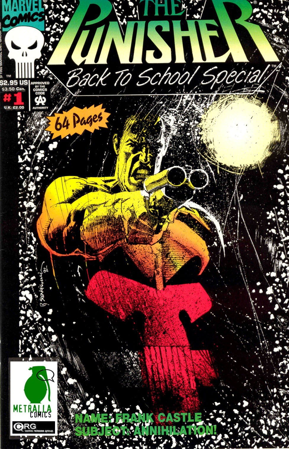 Portada ampliada de The Punisher Back To School Special