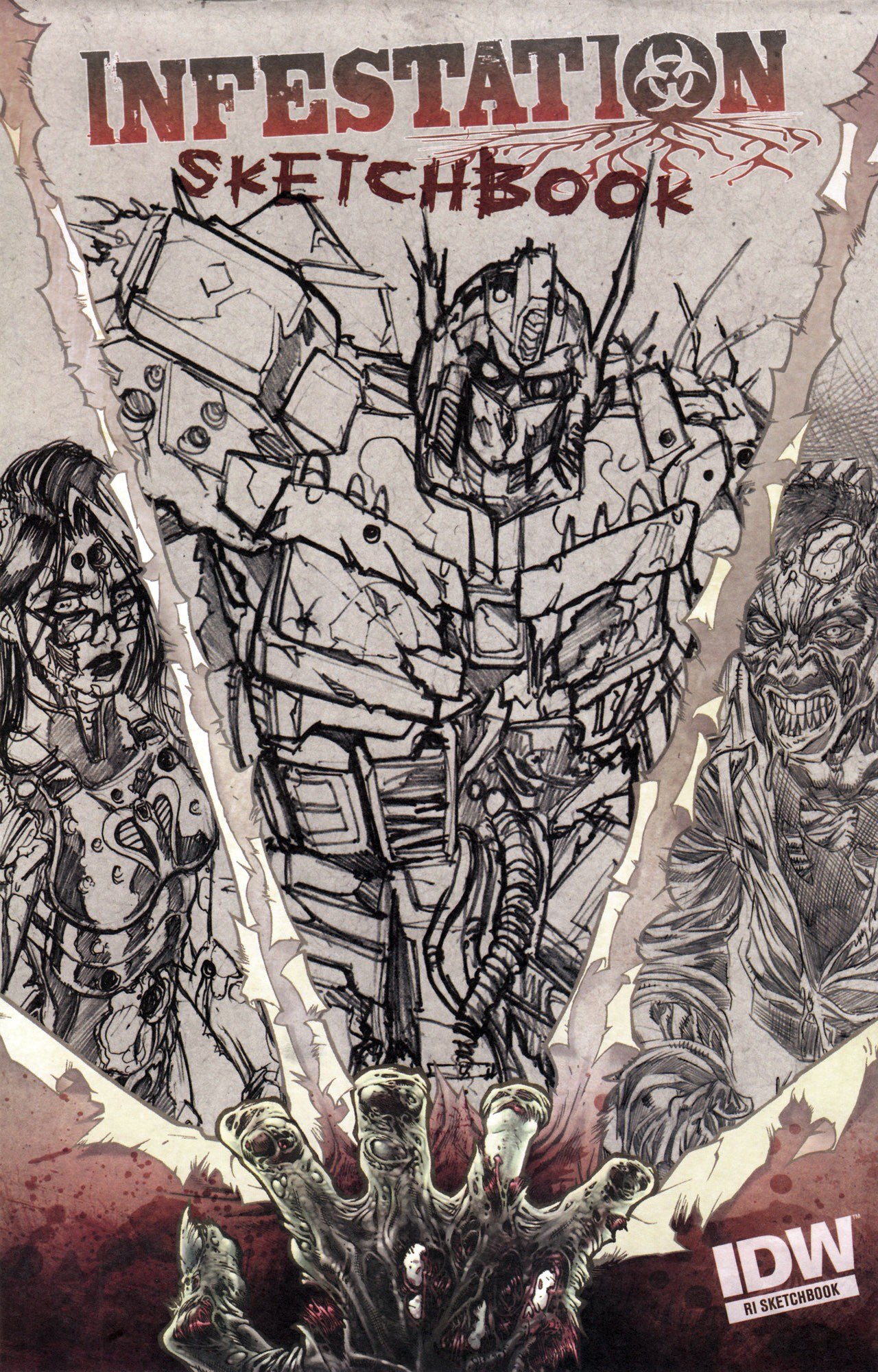 Portada ampliada de INFESTATION SKETCHBOOK