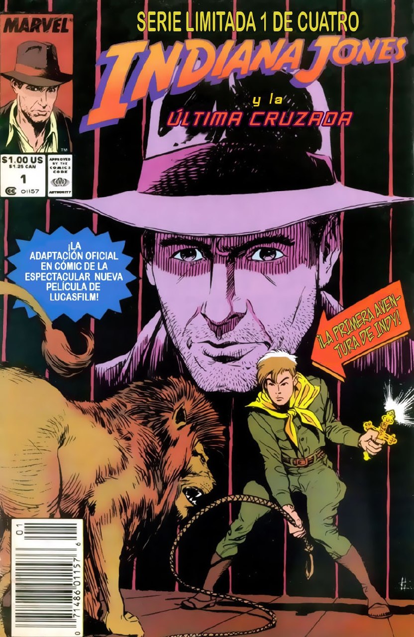Portada ampliada de SERIE LIMITADA 1 DE CUATRO INDIANA JONES y la ULTIMA CRUZADA
