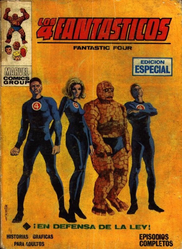 Portada ampliada de LOS 4 FANTÁSTICOS
