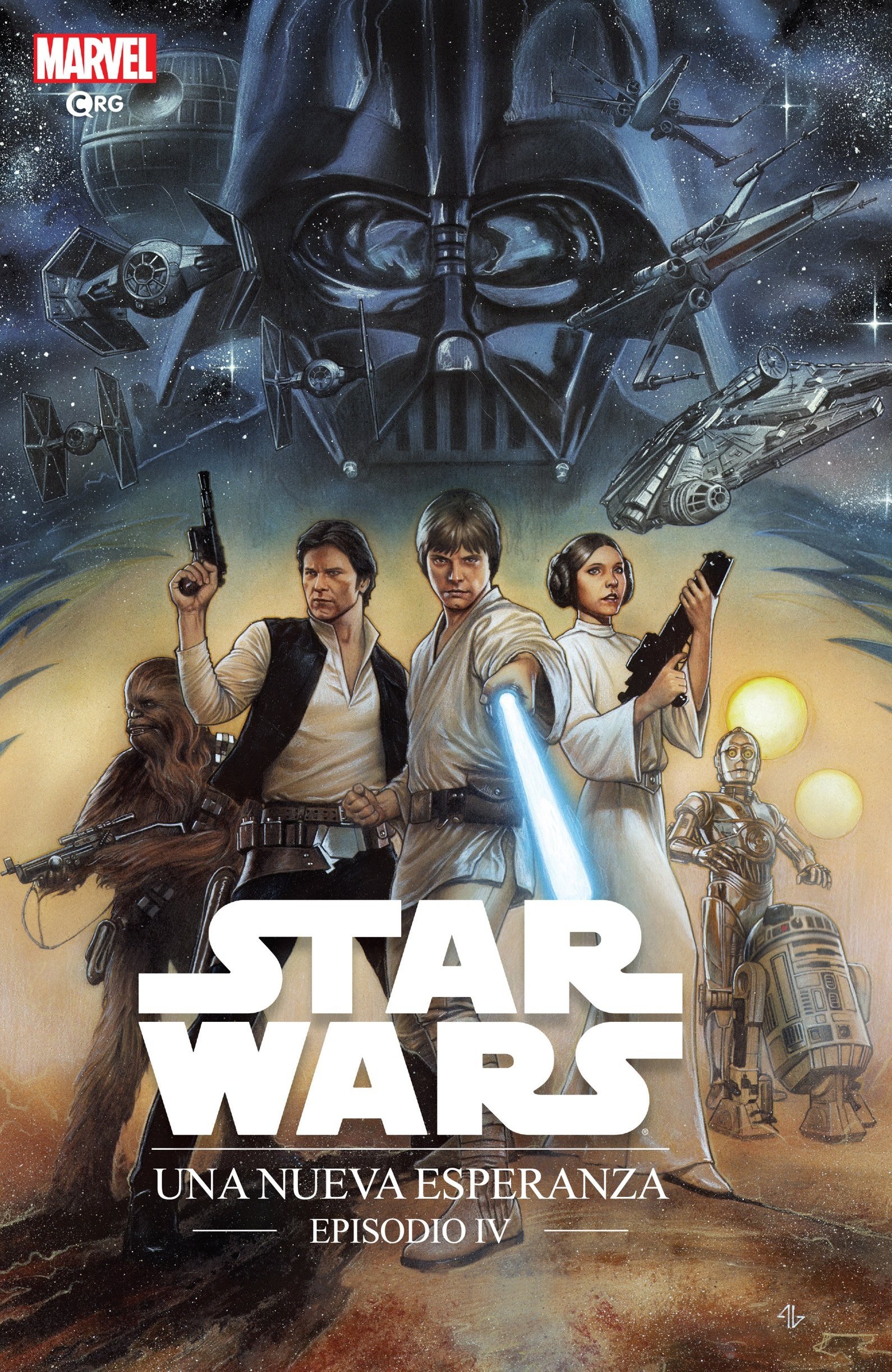 Portada ampliada de STAR WARS UNA NUEVA ESPERANZA EPISODIO IV