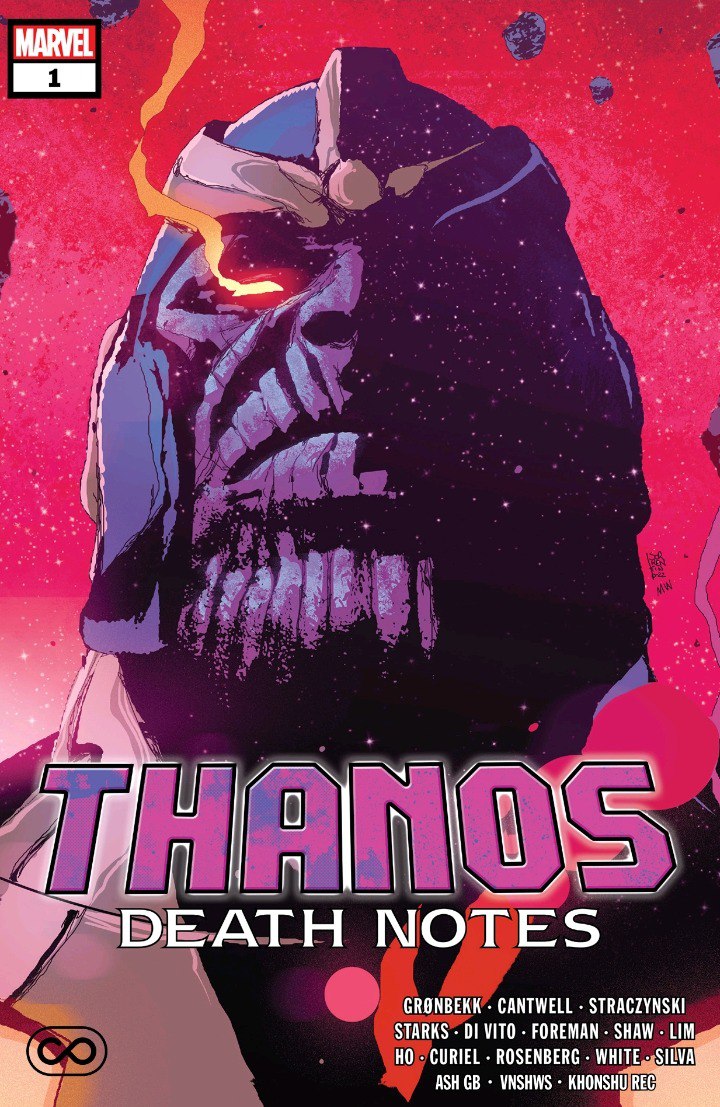 Portada ampliada de THANOS DEATH NOTES