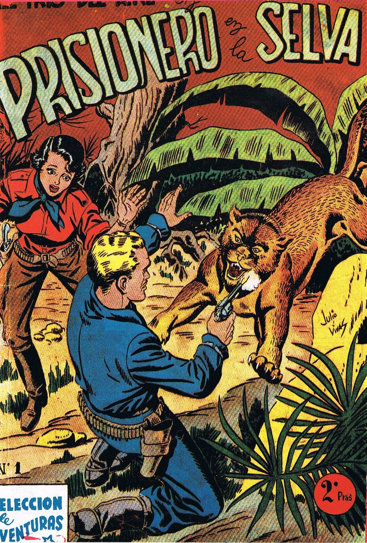 Portada ampliada de PRISIONERO de la SELVA