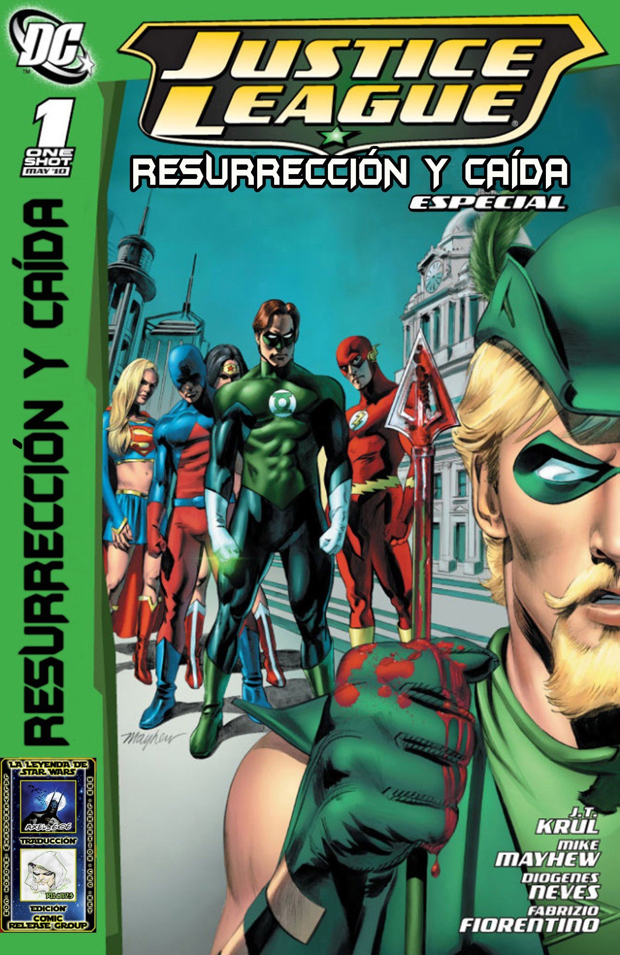 Portada ampliada de JUSTICE LEAGUE RESURRECCIÓN Y CAÍDA ESPECIAL
