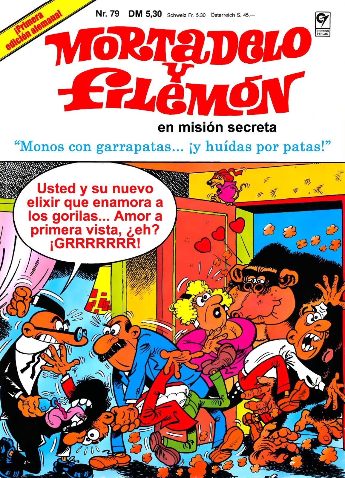 Portada ampliada de Mortadelo y Filemón en misión secreta