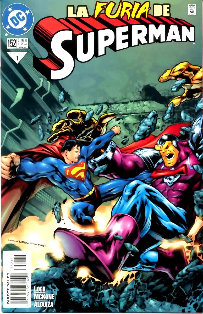 Portada ampliada de La Furia de Superman