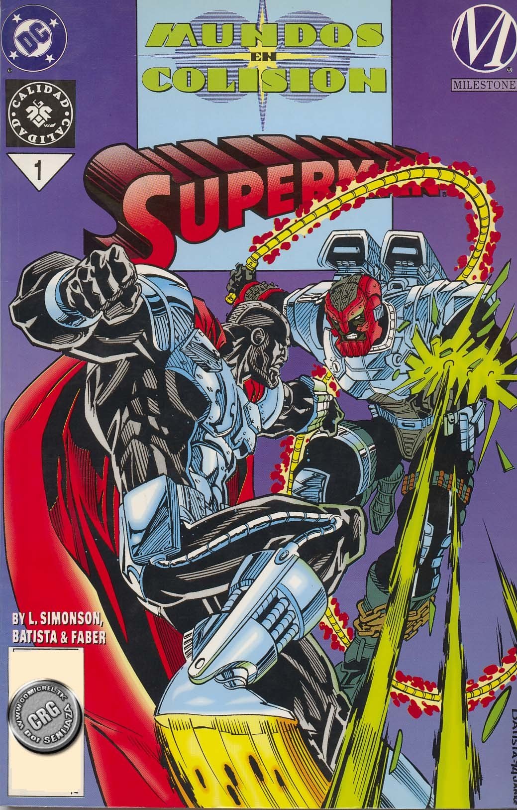 Portada ampliada de Mundos en colision SuperX