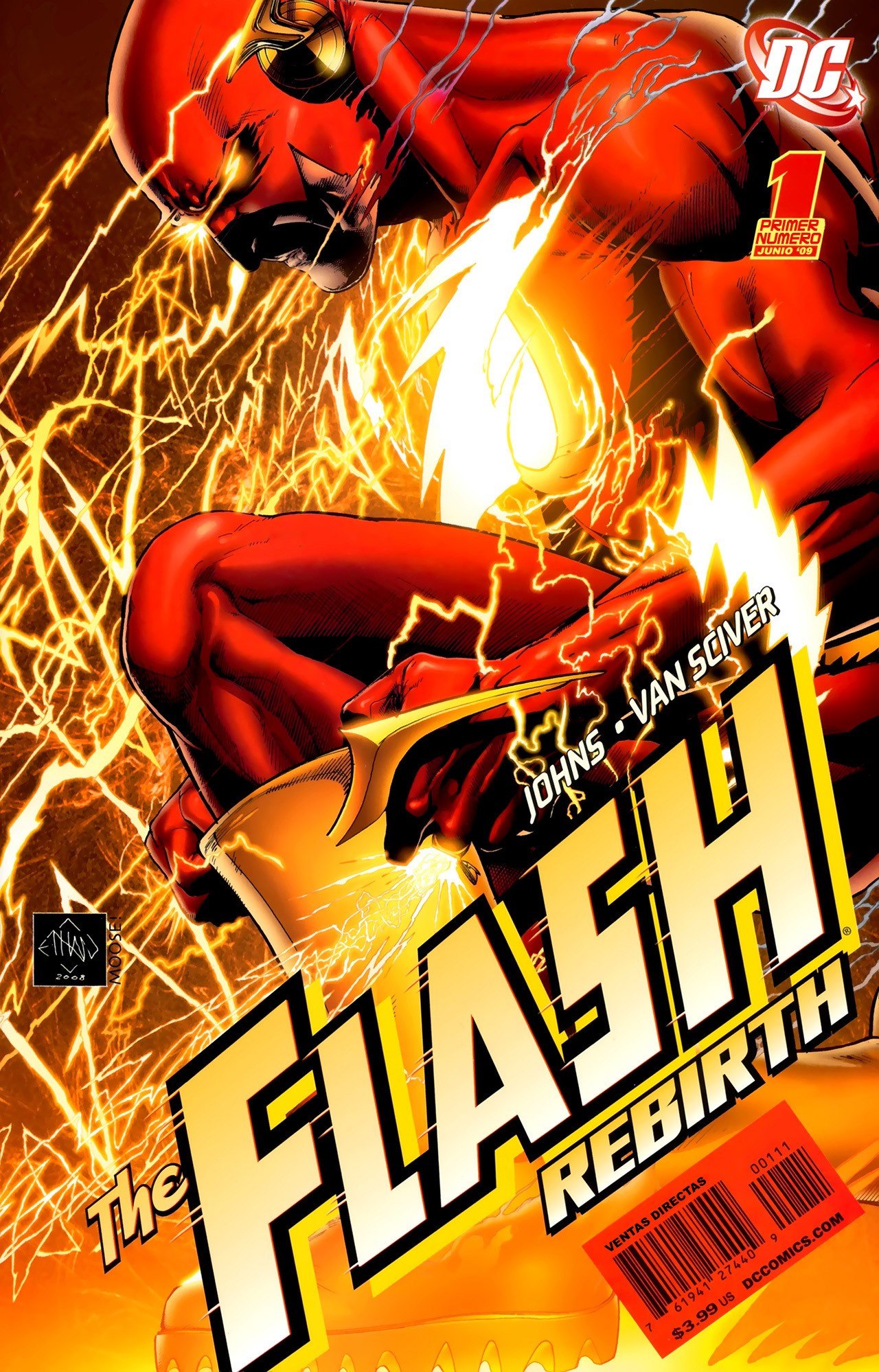 Portada ampliada de The Flash Rebirth
