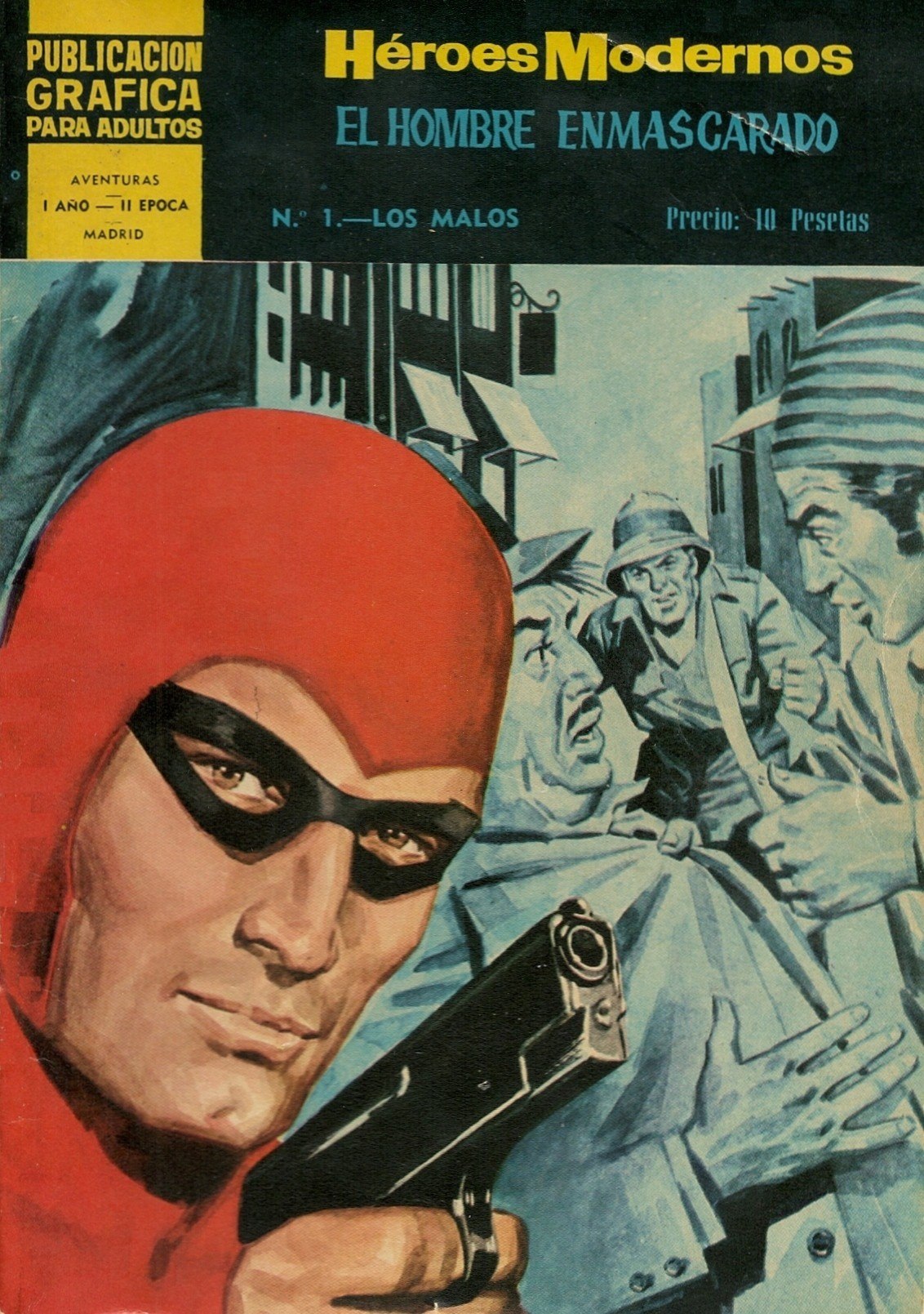 Portada ampliada de Héroes Modernos El Hombre Enmascarado