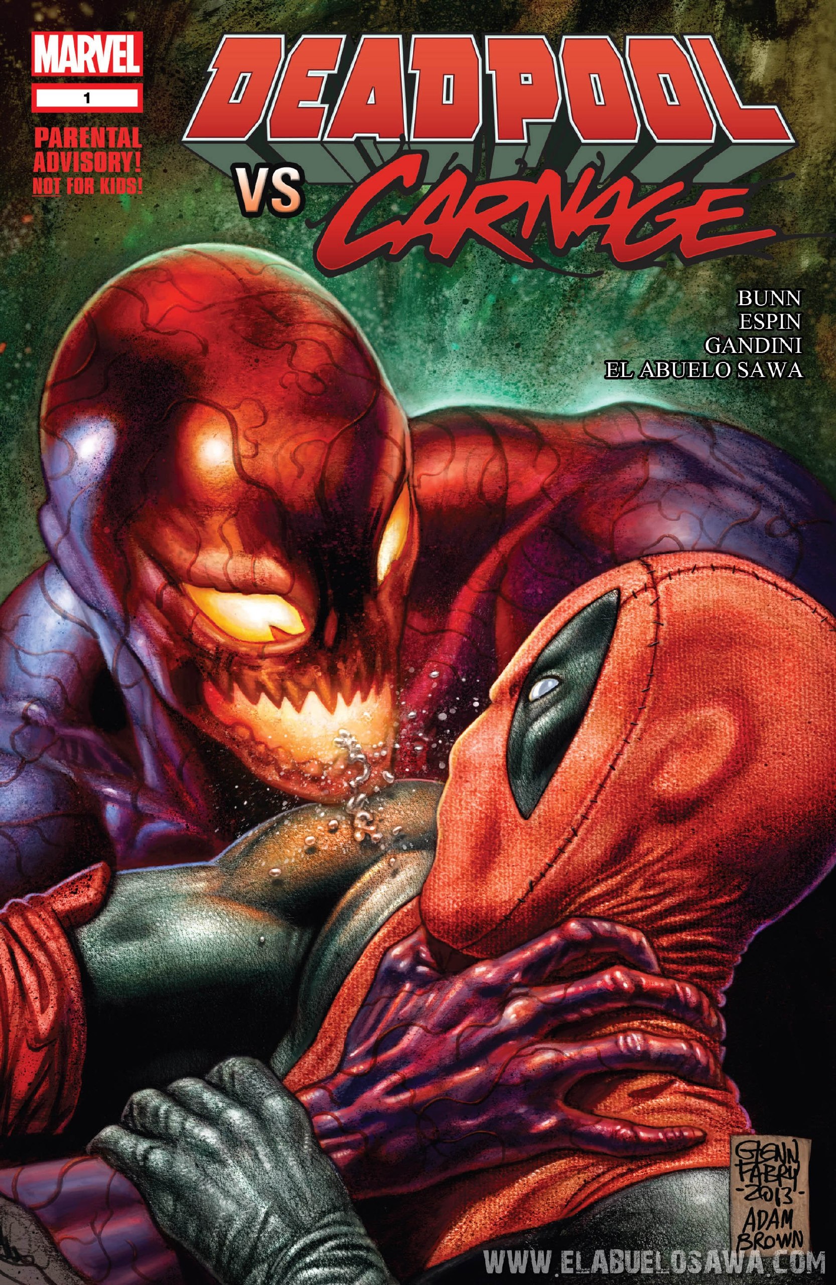 Portada ampliada de DEADPOOL VS CARNAGE