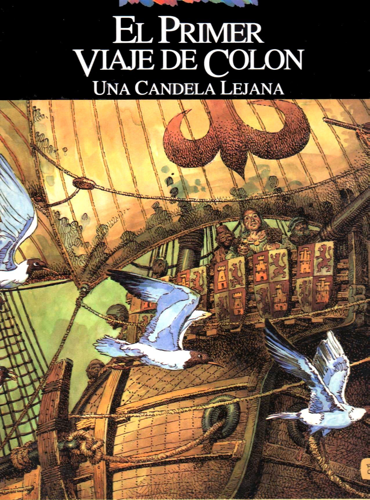 Portada ampliada de EL PRIMER VIAJE DE COLON