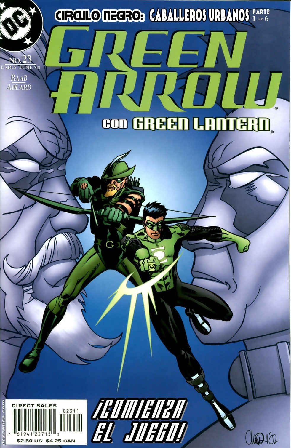 Portada ampliada de GREEN ARROW! con GREEN LANTERN