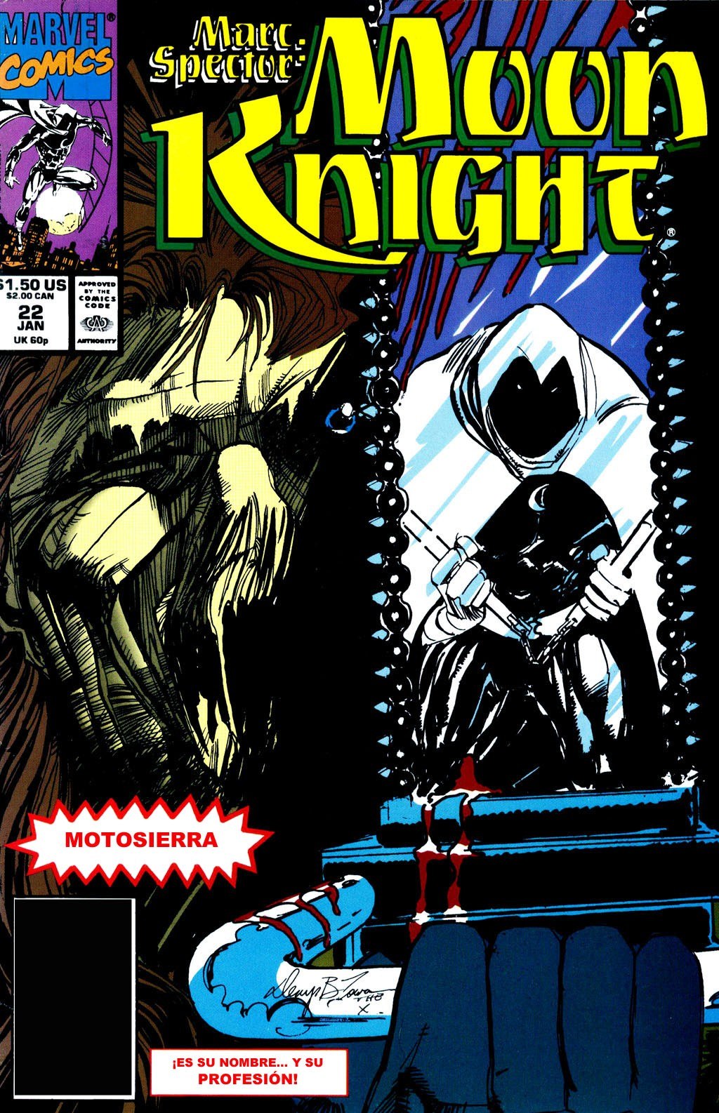 Portada ampliada de Moon Knight