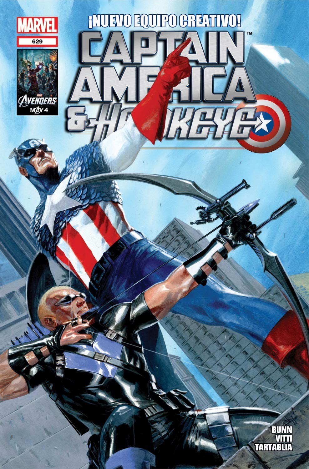 Portada ampliada de CAPTAIN AMERICA & HAWKEYE