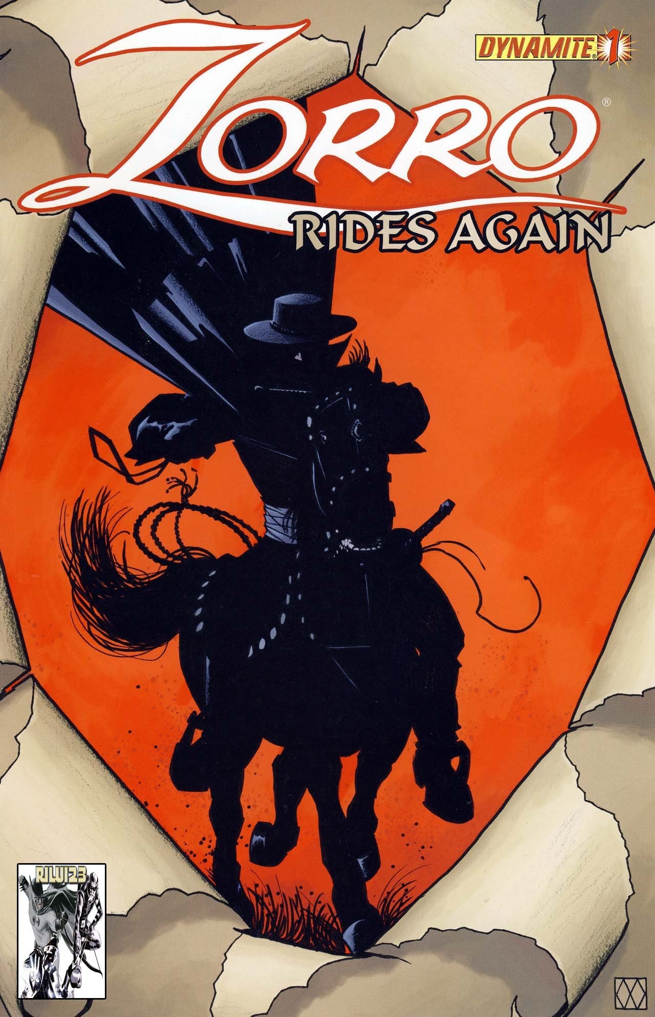 Portada ampliada de Zorro Rides Again
