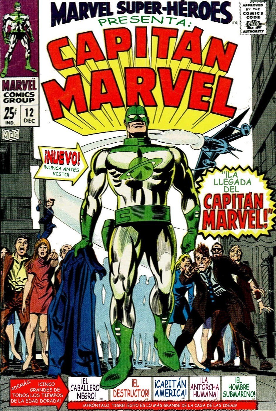Portada ampliada de MARVEL SUPER-HEROES PRESENTA: CAPITAN MARVEL