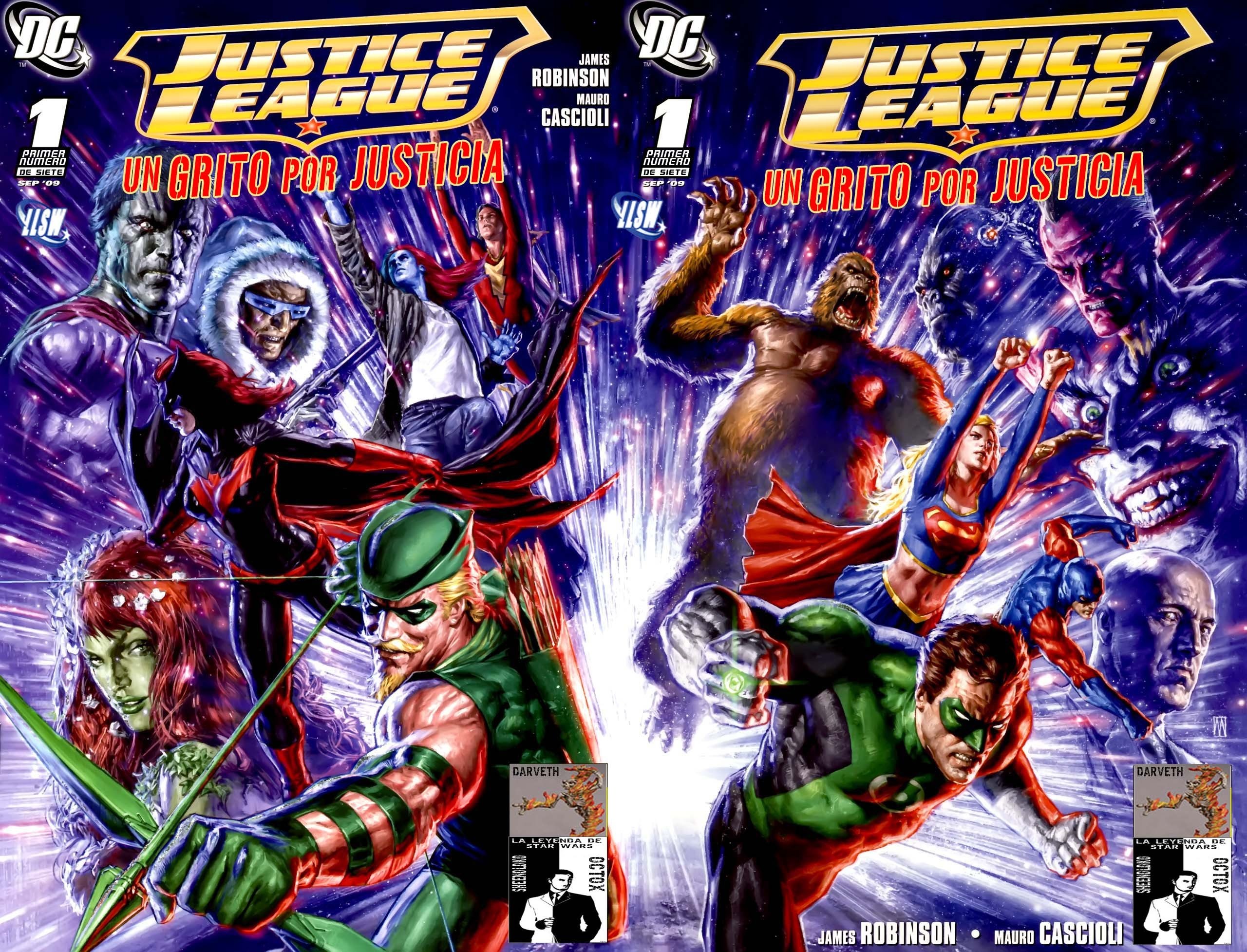 Portada ampliada de Justice League