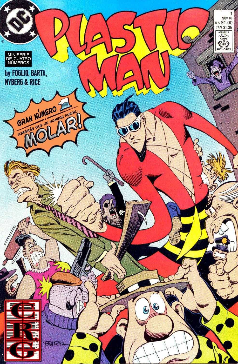 Portada ampliada de Plastic Man