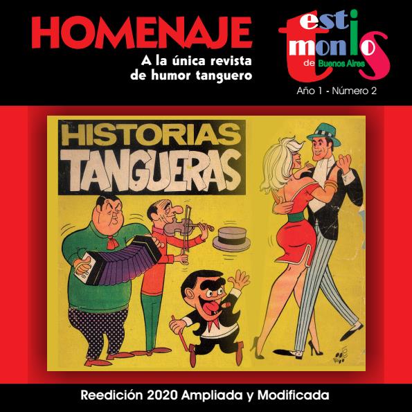 Portada ampliada de Homenaje a la única revista de humor tanguero