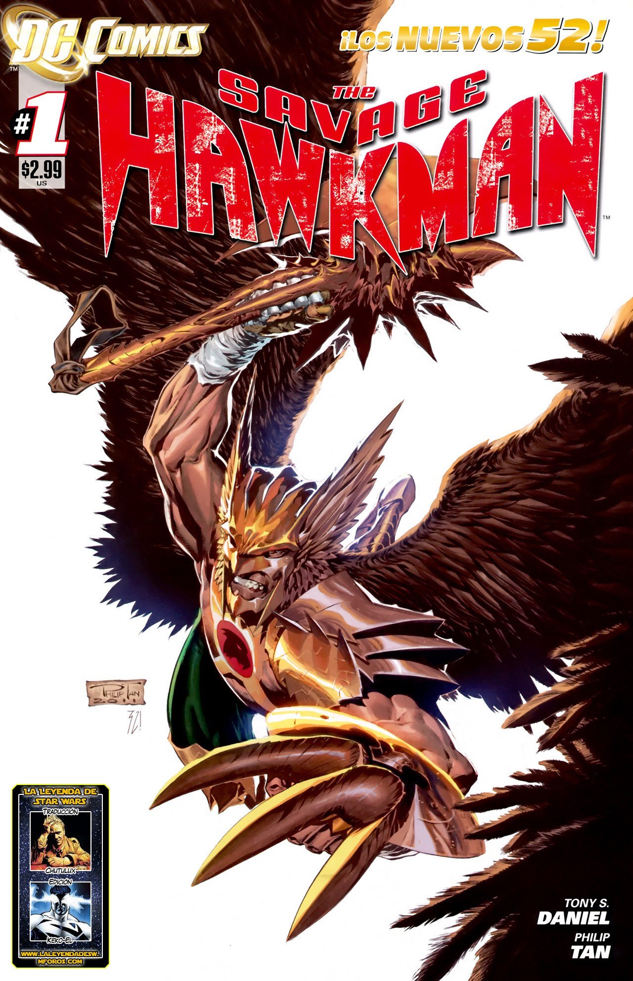 Portada ampliada de SAVAGE HAWKMAN