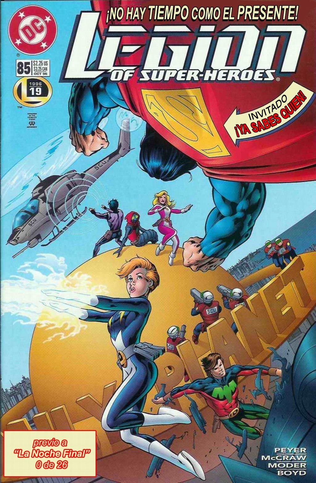 Portada ampliada de LEGION OF SUPER-HEROES