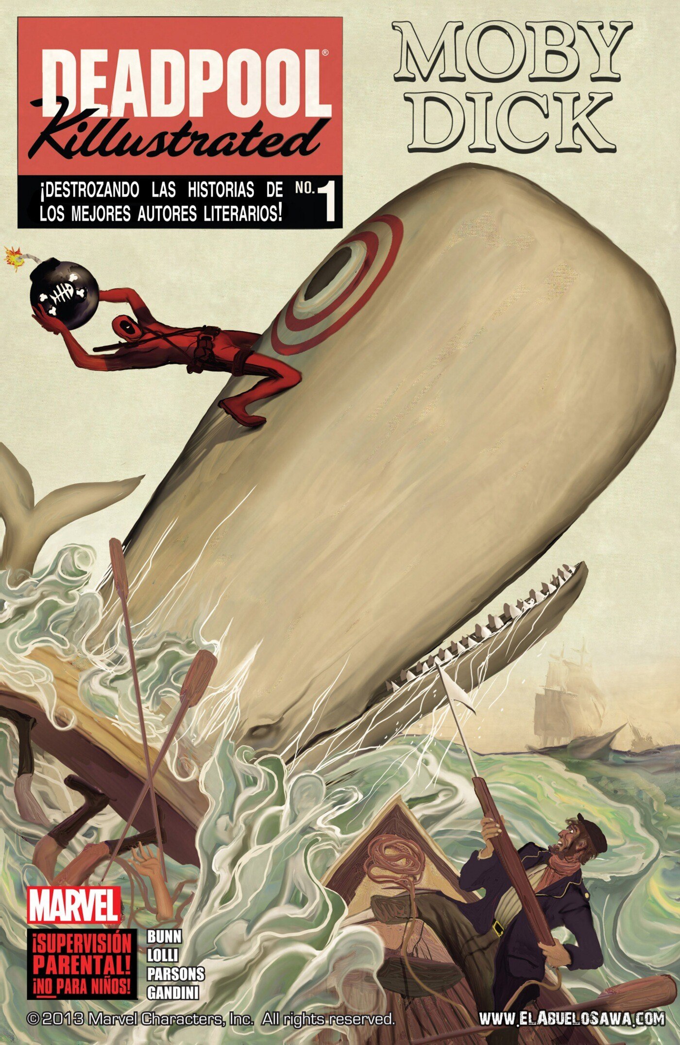 Portada ampliada de MOBY DICK