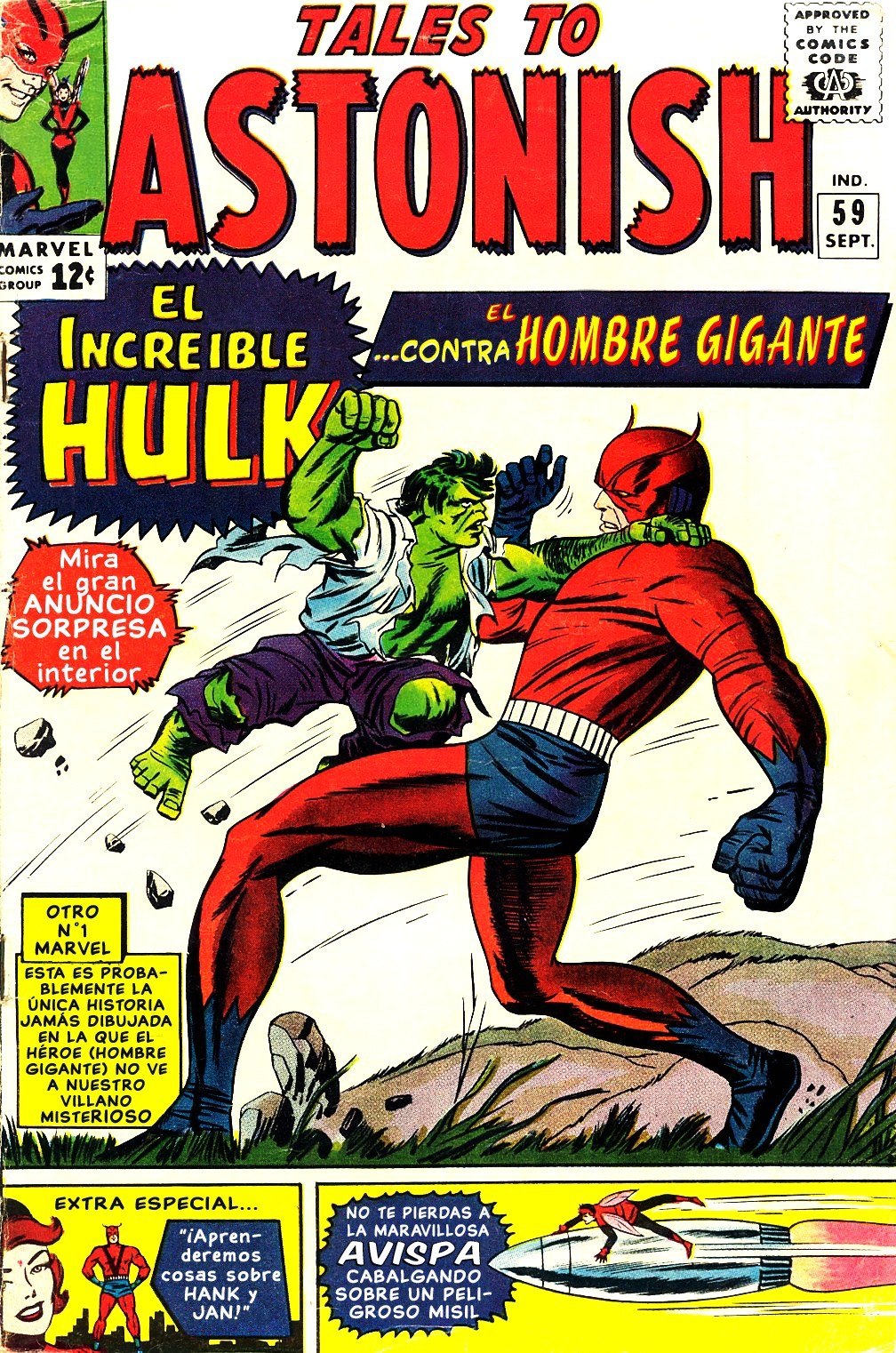 Portada ampliada de TALES TO ASTONISH