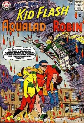 Portada ampliada de KID FLASH AQUALAD ROBIN