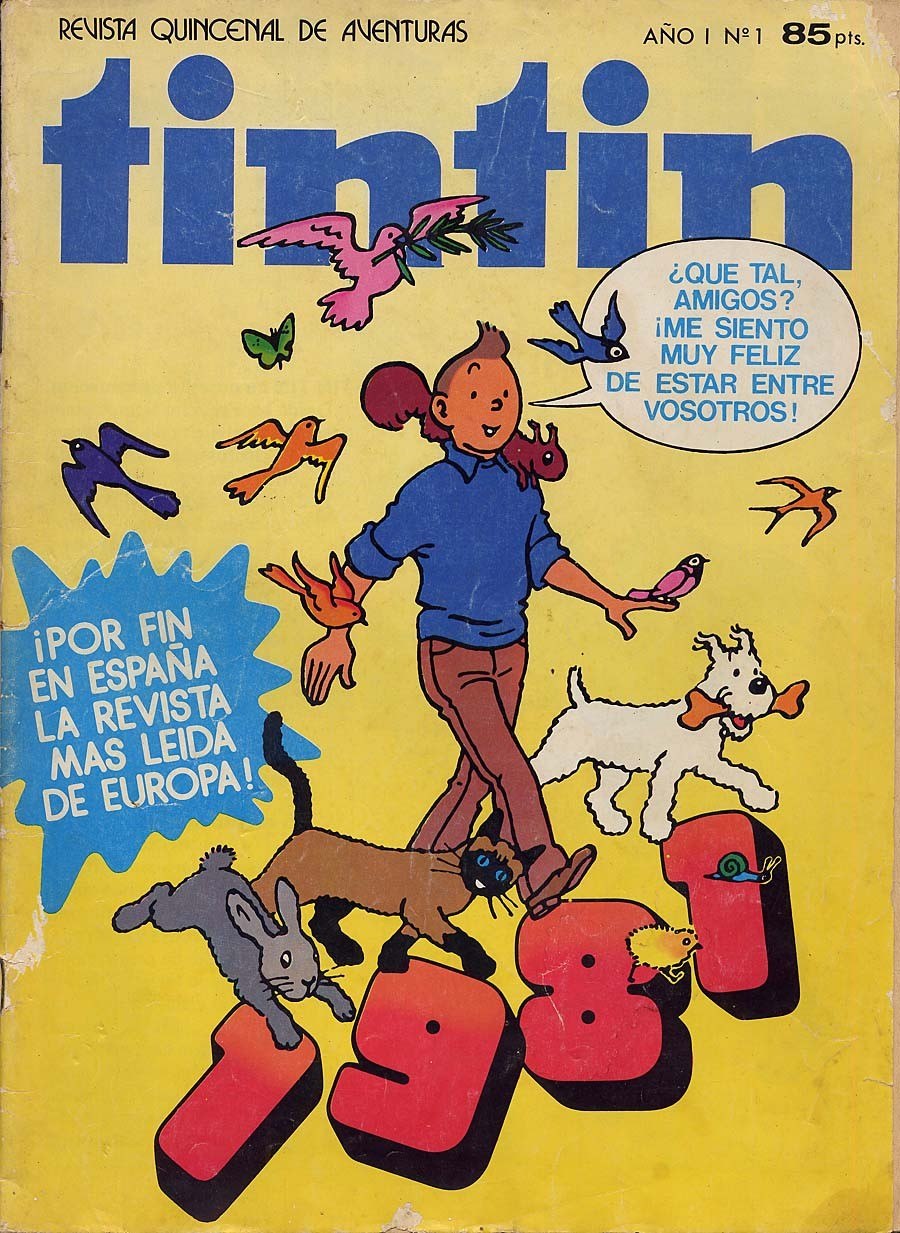 Portada ampliada de tintin