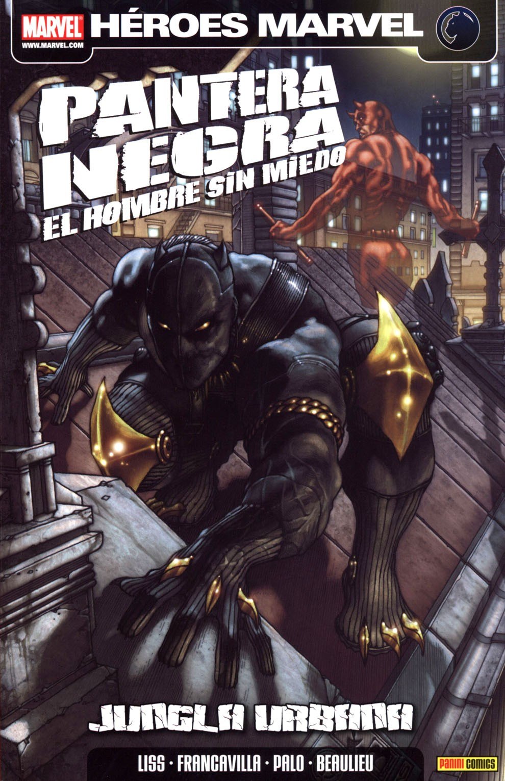 Portada ampliada de PANTERA NEGRA EL HOMBRE SIN MIEDO