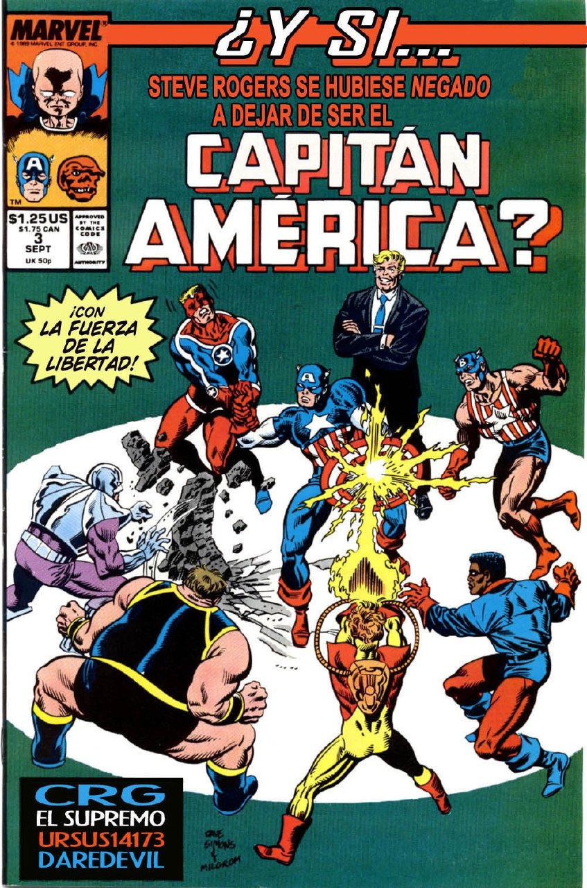 Portada ampliada de ¿Y si... Steve Rogers se hubiese negado a dejar de ser el Capitán América?