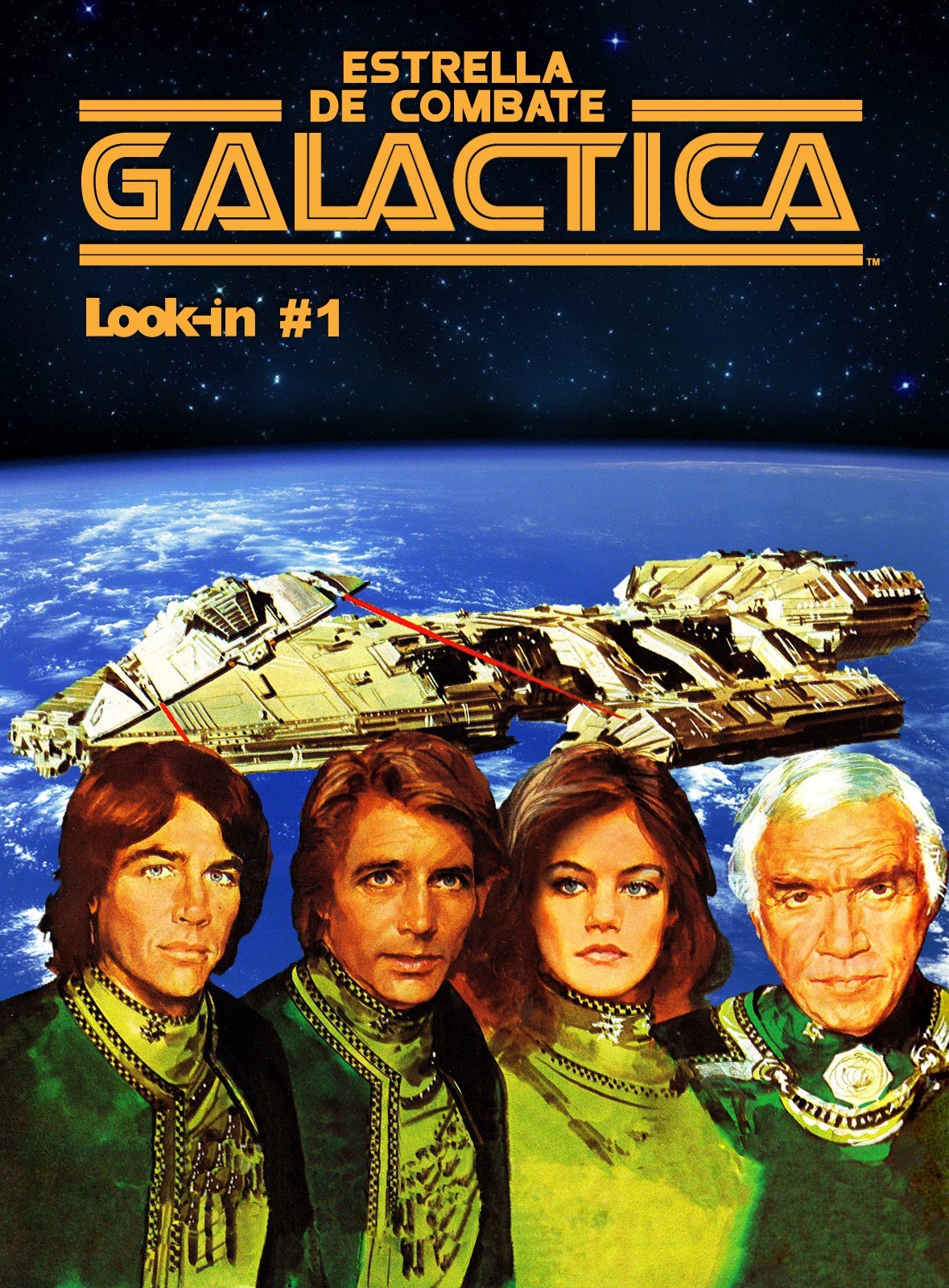 Portada ampliada de ESTRELLA DE COMBATE GALACTICA Look-in #
