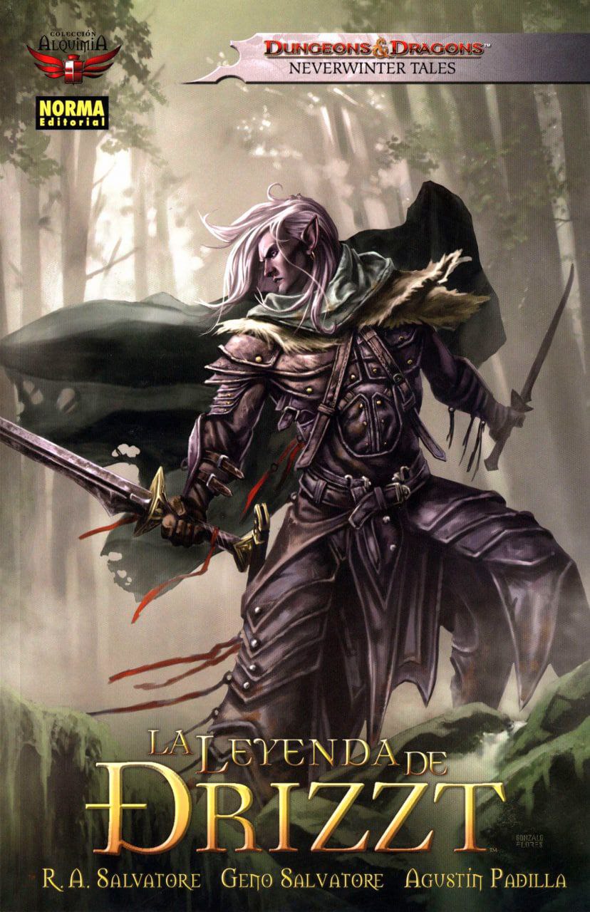 Portada ampliada de La leyenda de Drizzt