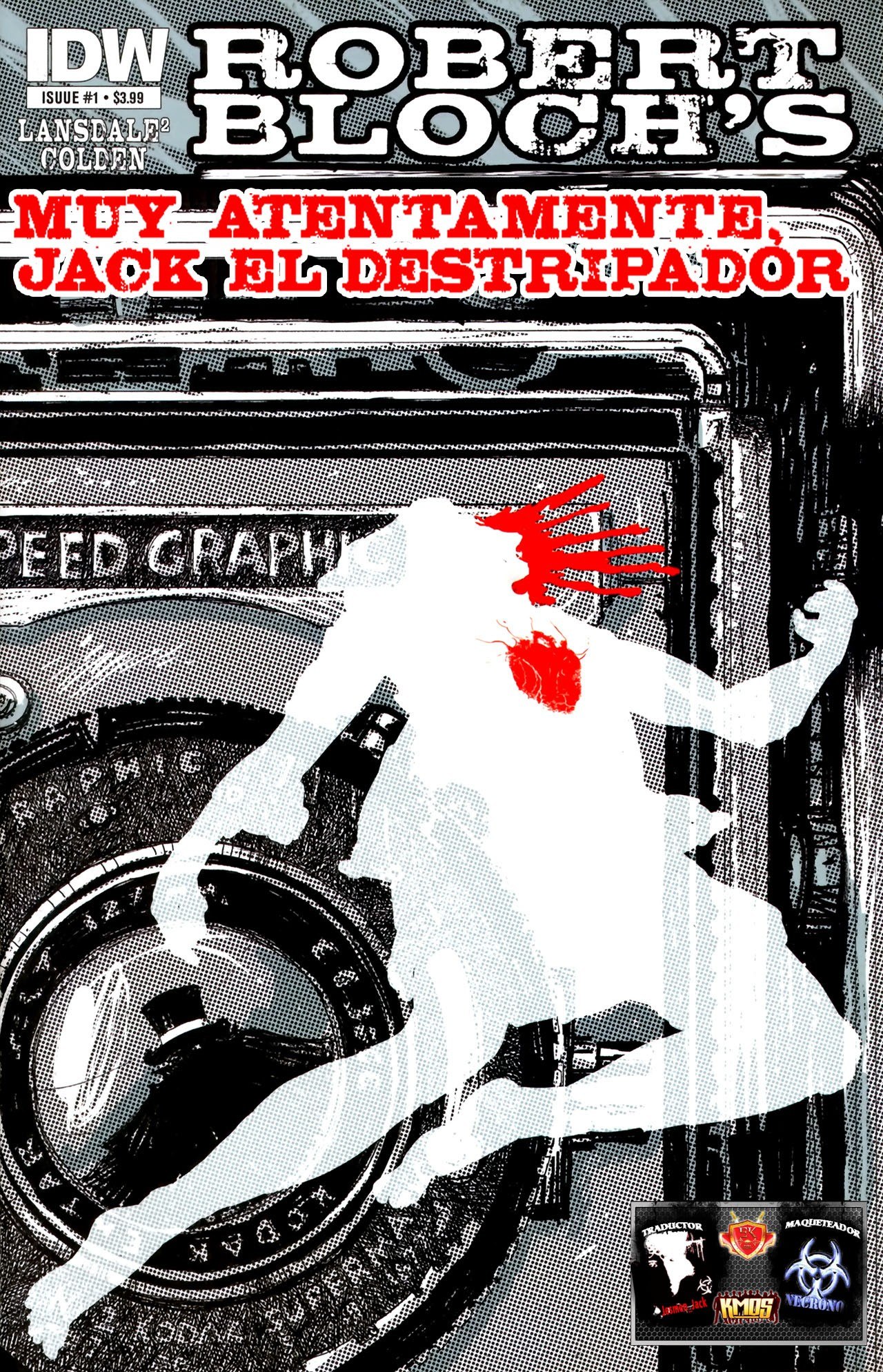 Portada ampliada de ROBERT BLOCH'S MUY ATENTAMENTE, JACK EL DESTRIPADOR