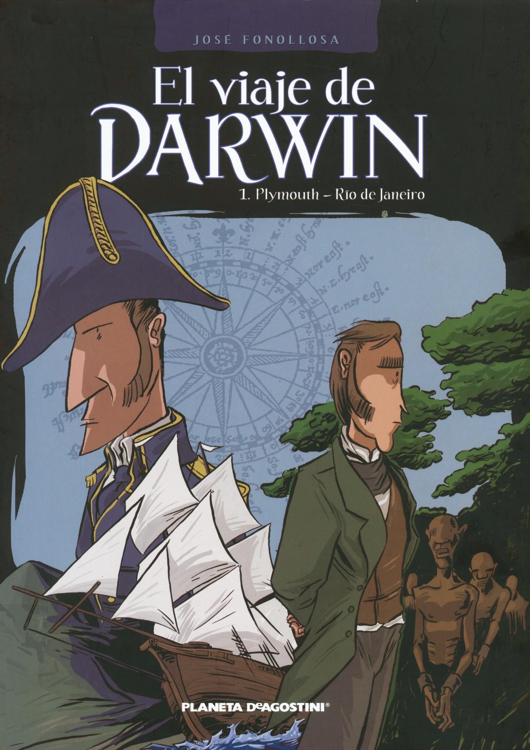 Portada ampliada de El viaje de DARWIN