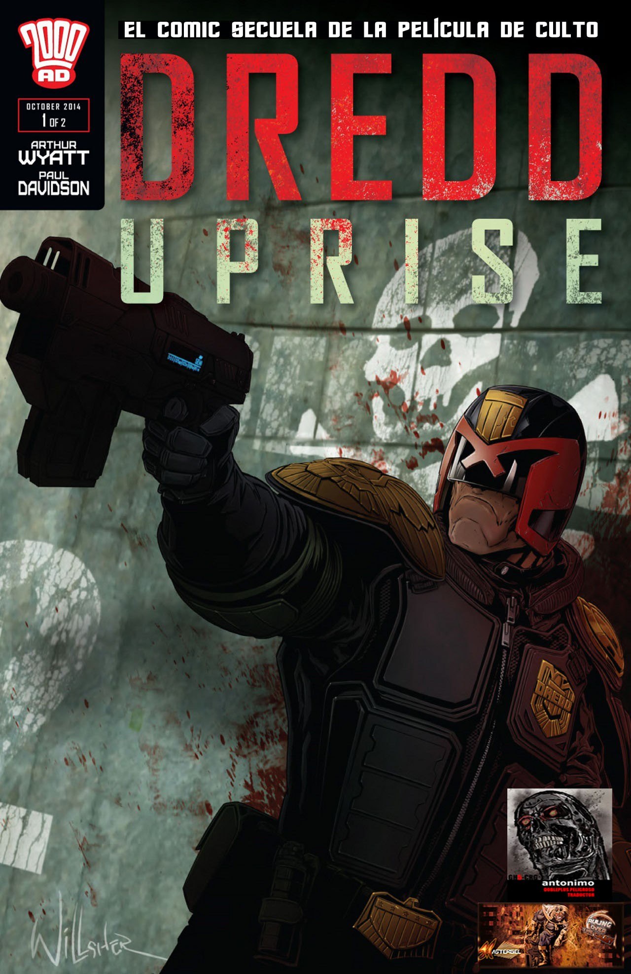 Portada ampliada de Dredd Uprise