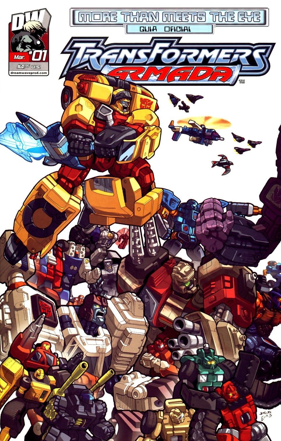 Portada ampliada de Transformers Armada
