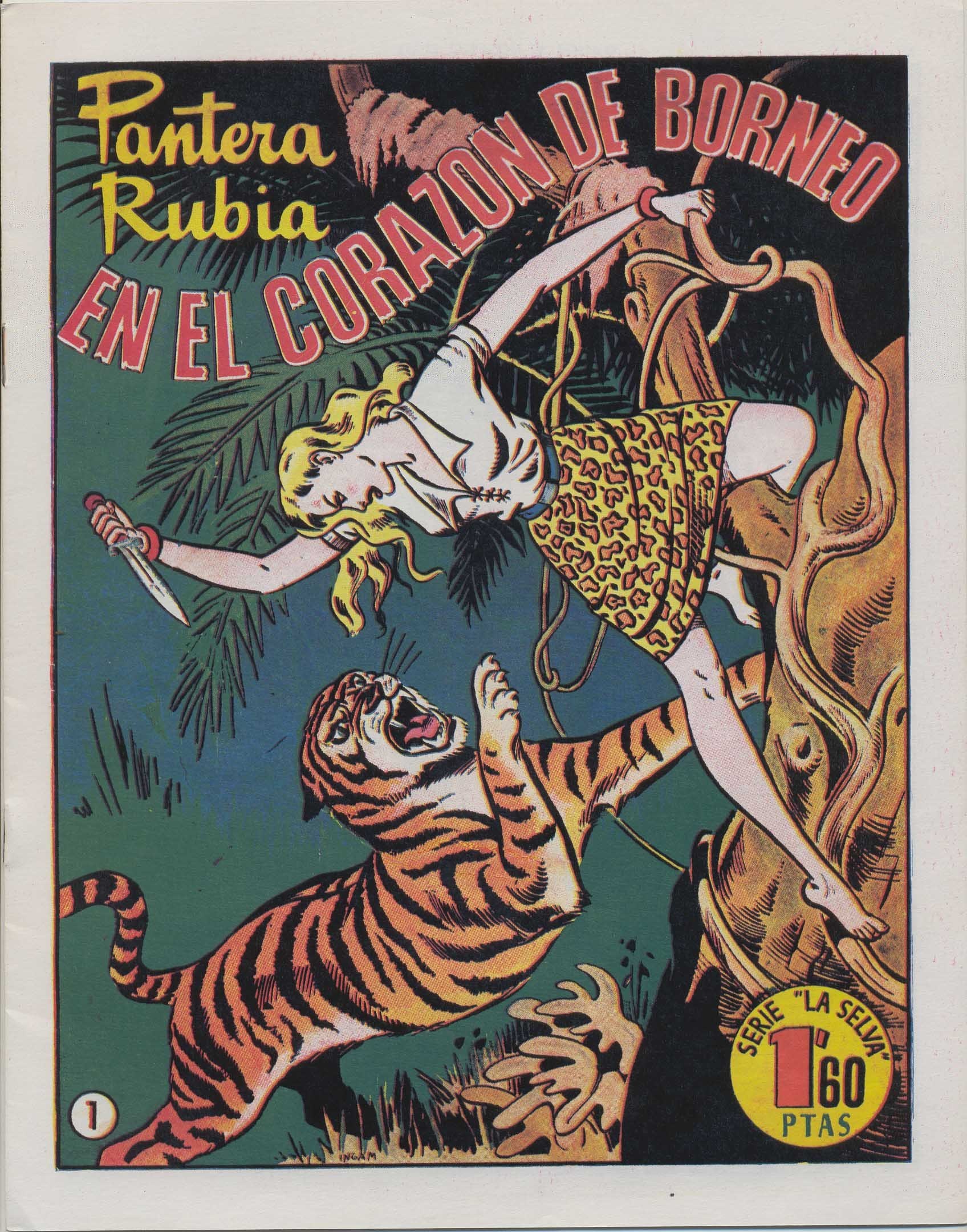 Portada ampliada de Pantera Rubia EN EL CORAZON DE BORNEO