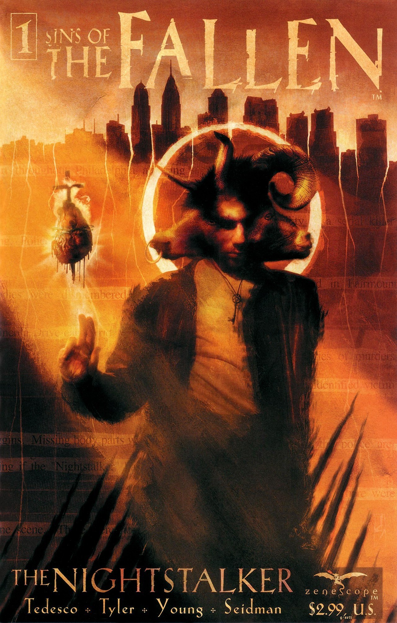 Portada ampliada de Sins of the Fallen