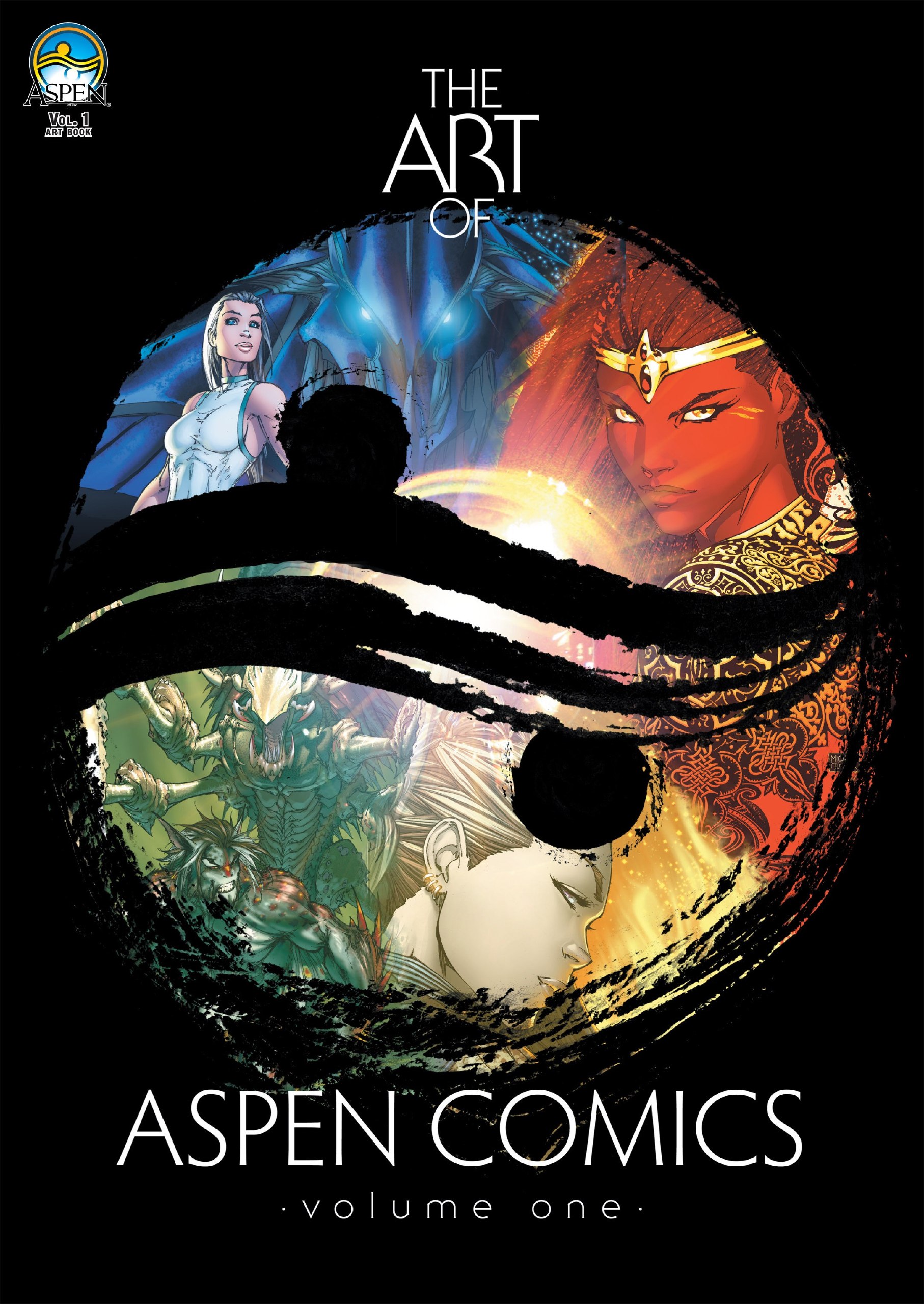 Portada ampliada de The Art of Aspen Comics Volume One