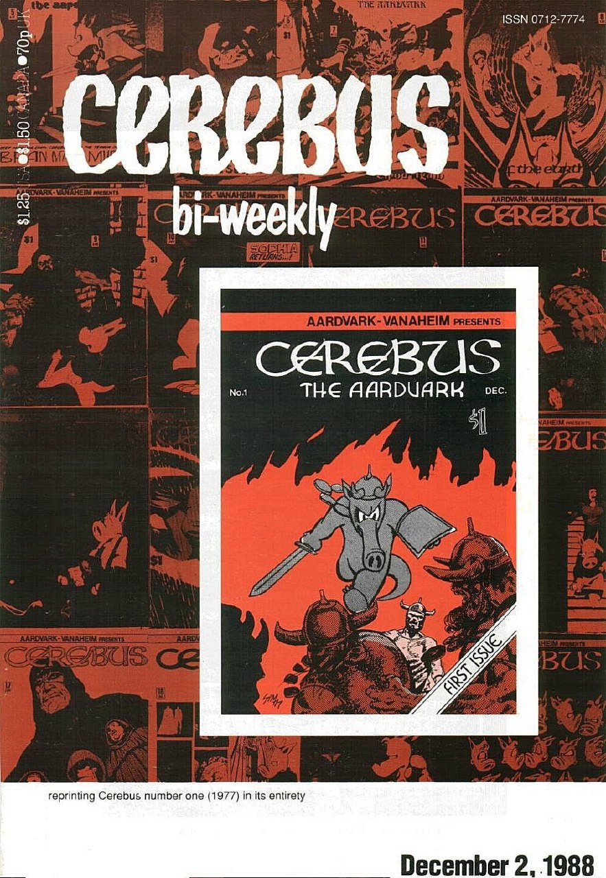 Portada ampliada de Cerebus bi-weekly